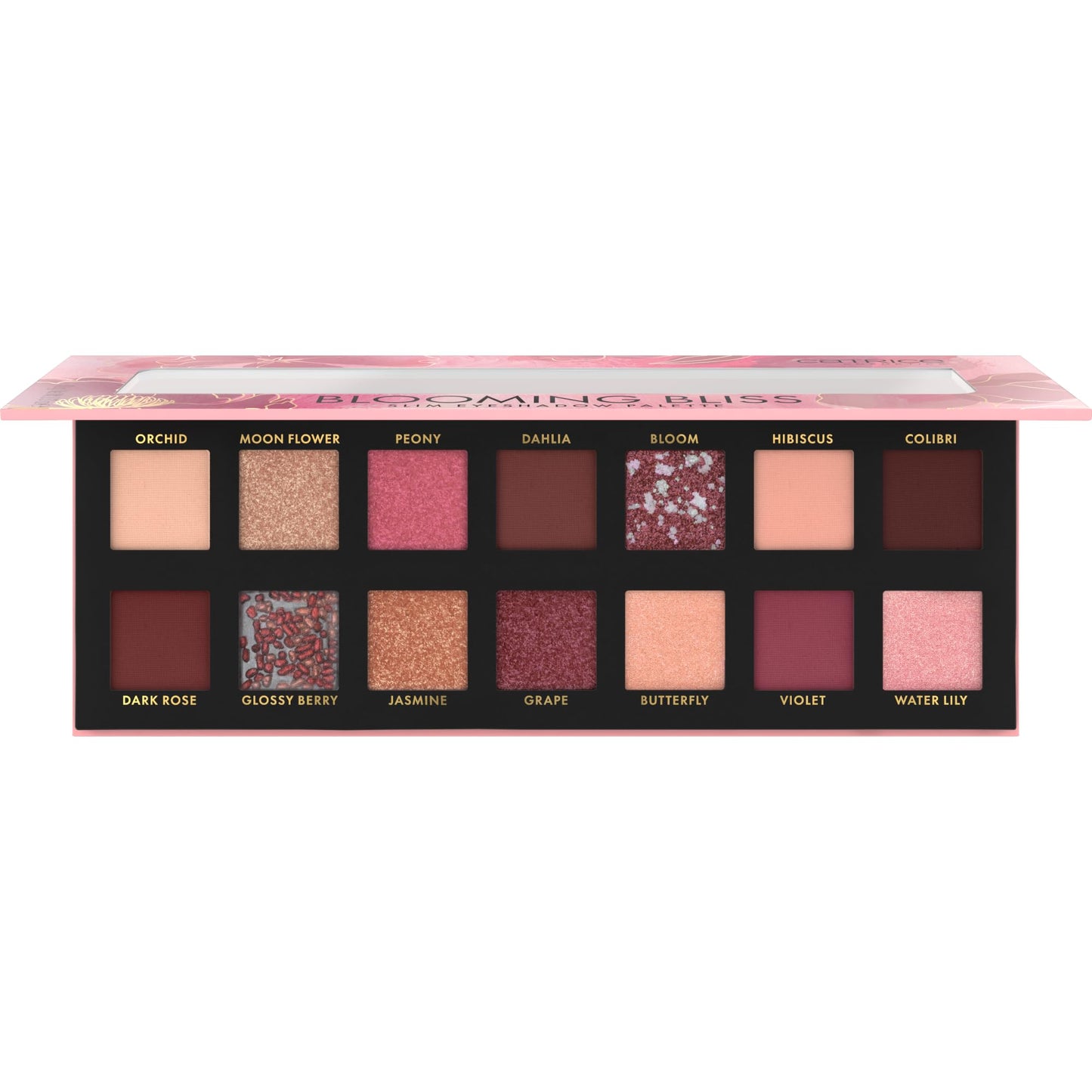 Catrice | Blooming Bliss Slim Eyeshadow Palette | 14 Highly-Pigmented Matte, Shimmer, & Metallic Shades | Vegan & Cruelty Free