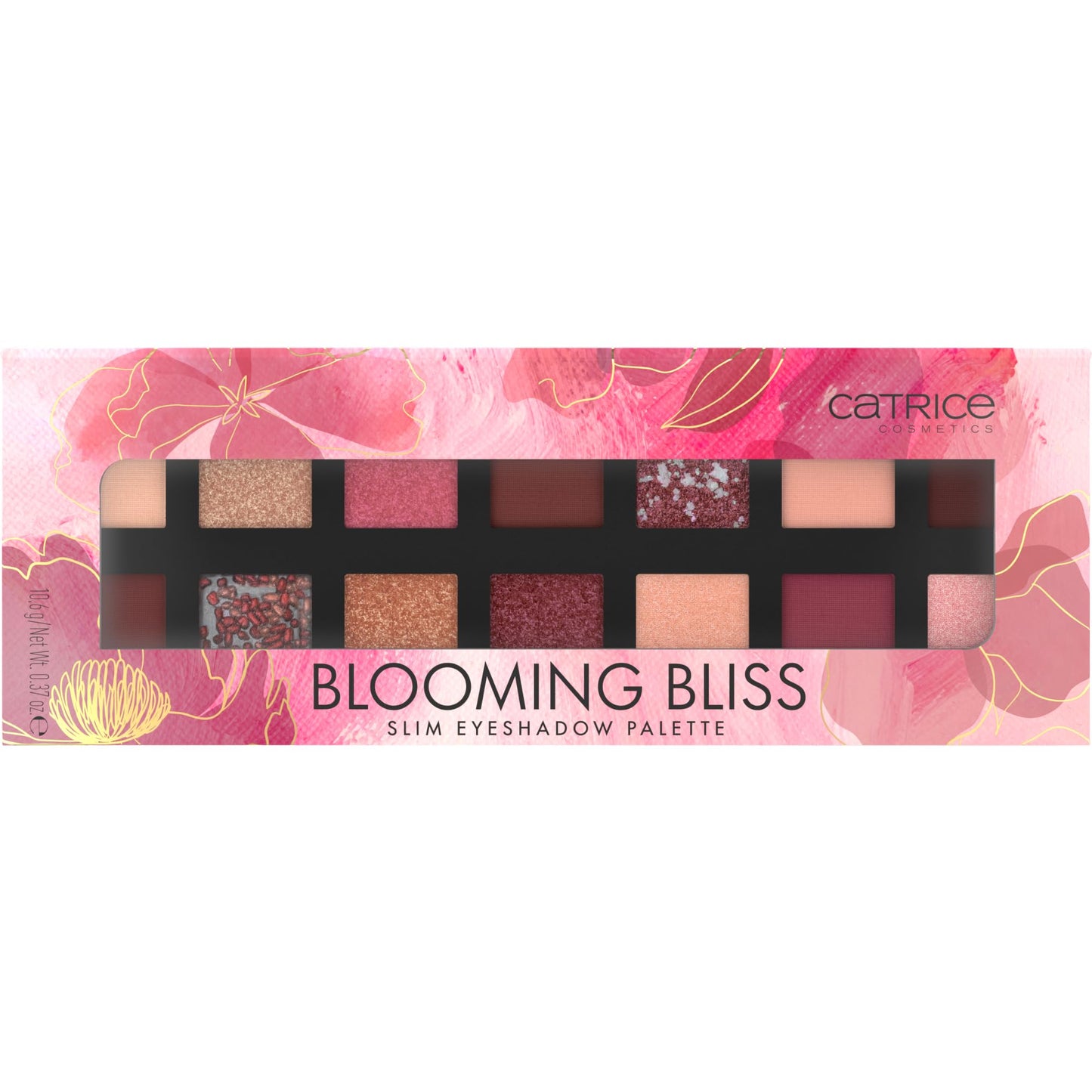 Catrice | Blooming Bliss Slim Eyeshadow Palette | 14 Highly-Pigmented Matte, Shimmer, & Metallic Shades | Vegan & Cruelty Free